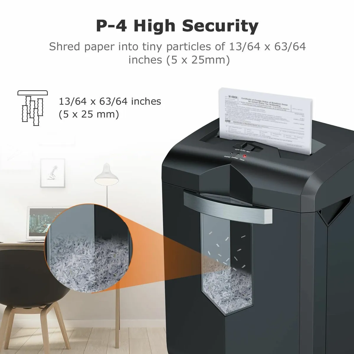 Heavy Duty Paper Shredder 60-Minute 18 Sheets - Image 4