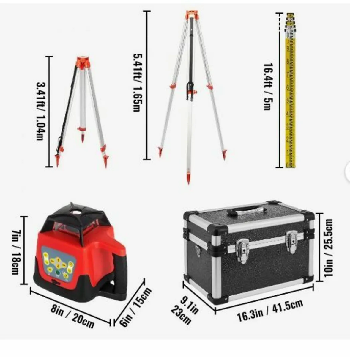 Red Rotary Laser Level Self Leveling Measuring - Image 4