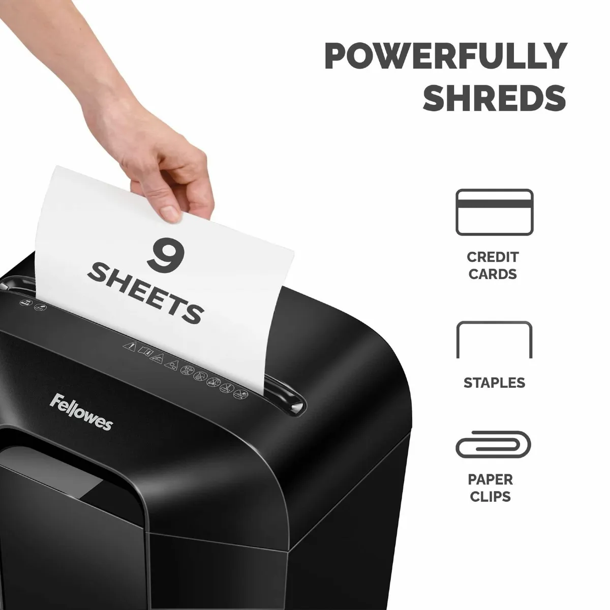 Paper Shredder for Home Office Use - 9 Sheet - Image 3