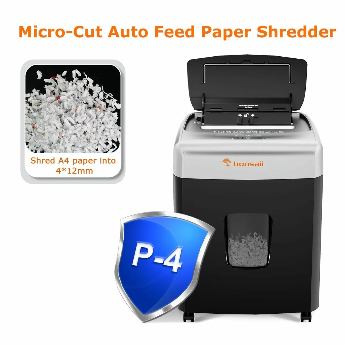 110-Sheet Auto Feed Office Paper Shredder 30 Mins - Image 3