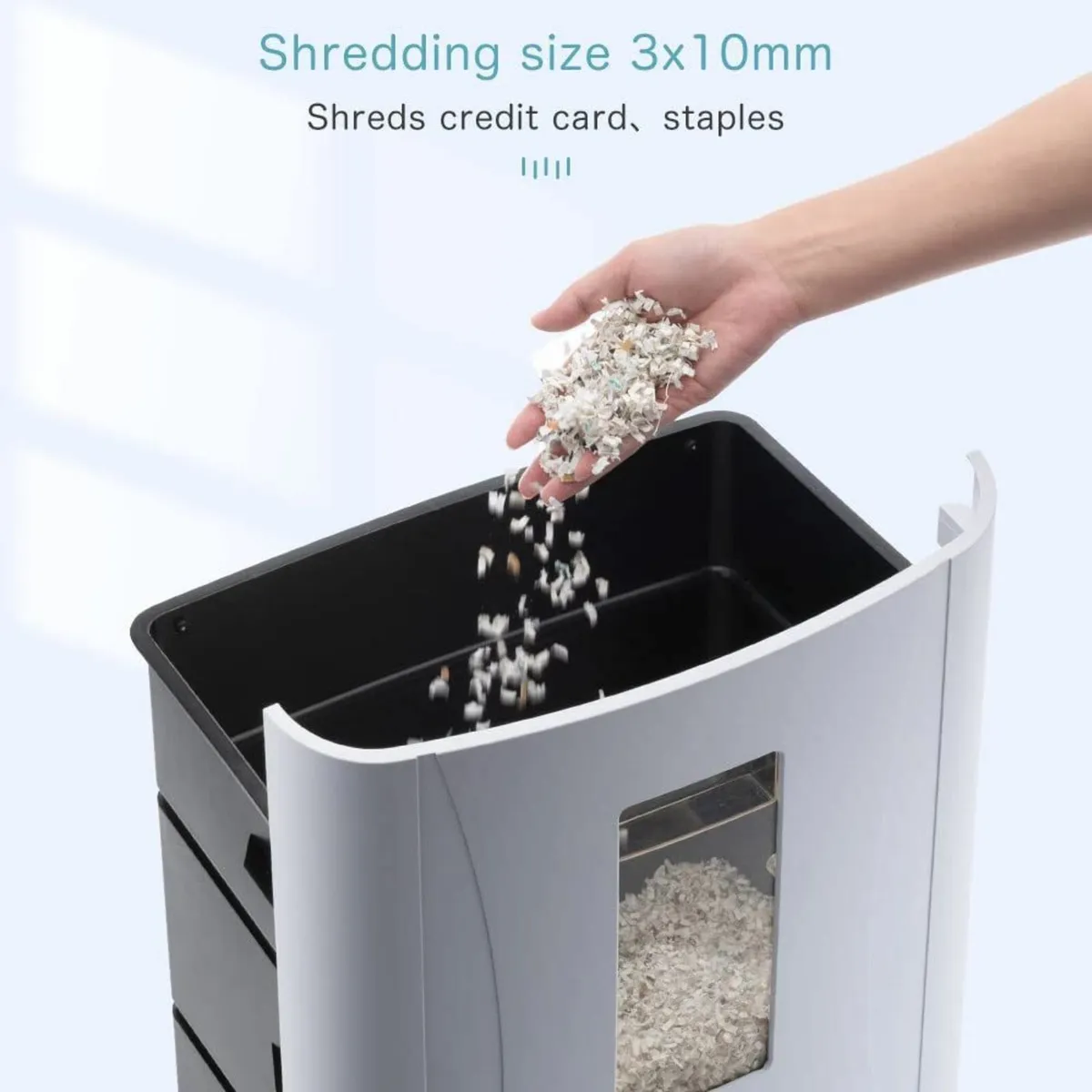 Auto Feed Paper Shredder: 150-Sheet Micro Cut - Image 3