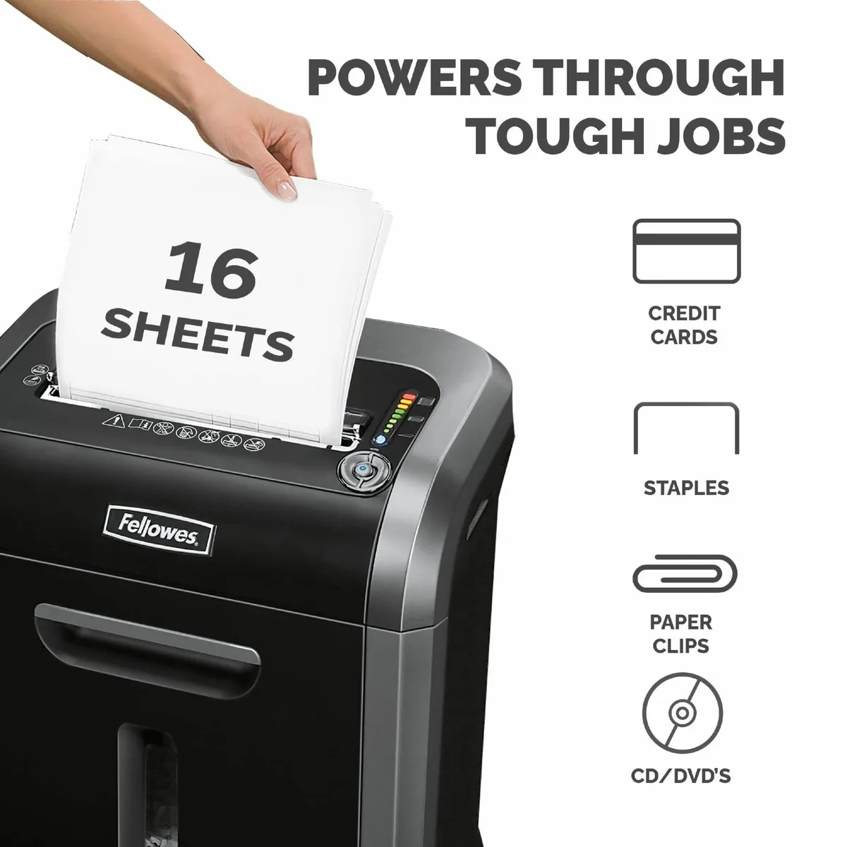16 Sheet Paper Shredder for Office Use - 100% Jam - Image 3
