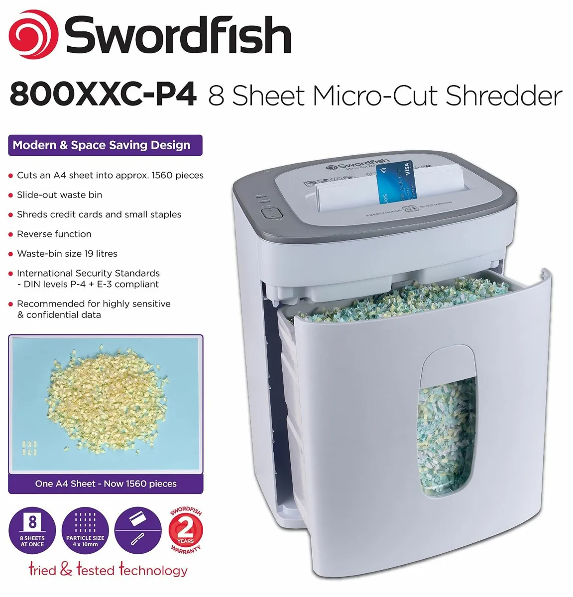 800XXC-P4 Micro Cut High Security Paper/Document - Image 2