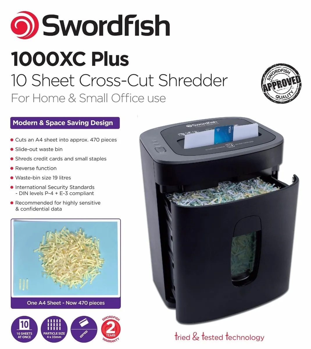 1000XC Plus 10 Sheet Cross-Cut Paper/Document - Image 4