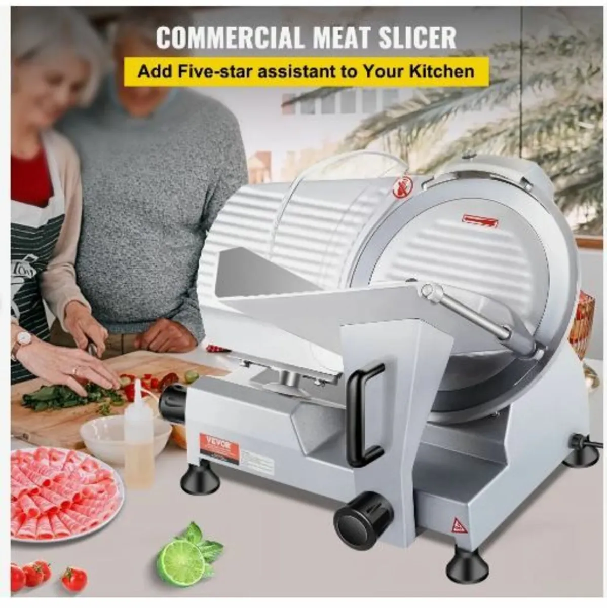 Commercial Meat Slicer, 240W Electric - Image 1