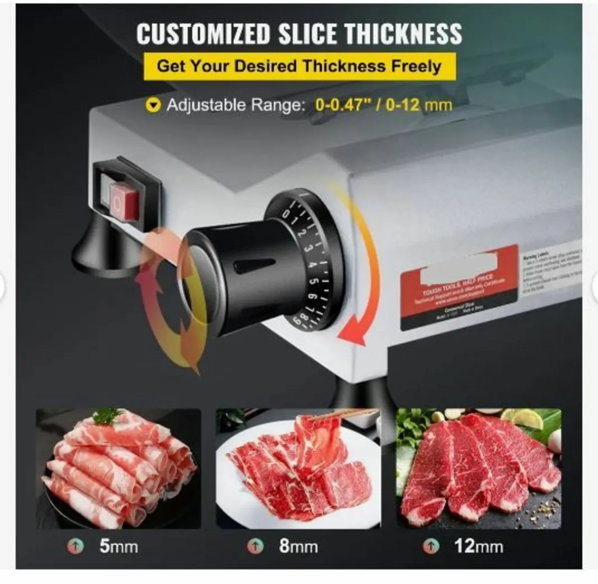 Commercial Meat Slicer, 240W Electric - Image 2