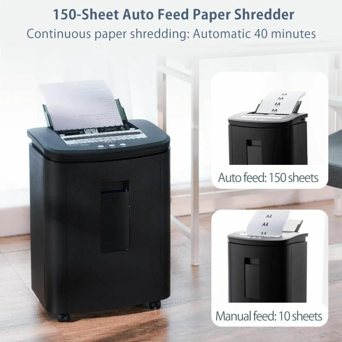 Autofeed Commercial Paper Shredder: 150 Sheets - Image 2