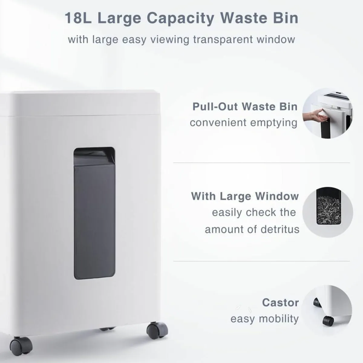 Heavy Duty Paper Shredder: 10-Sheet P-5 Micro Cut - Image 4