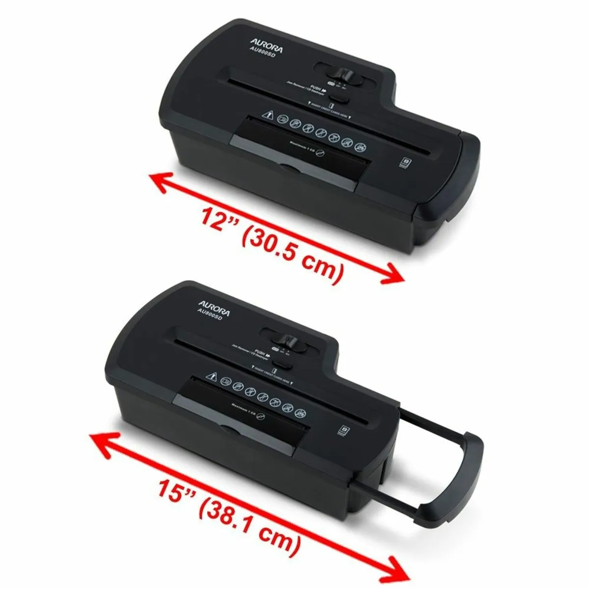 AU800SD Professional Strip Cut Paper Shredder/CD/C - Image 4