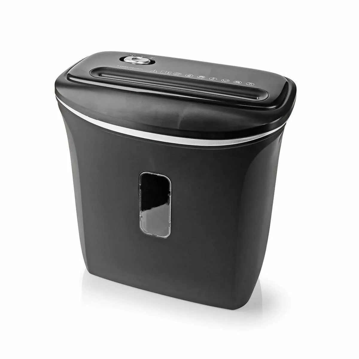 6 Sheet Paper Shredder DIN P-4 Cross Cut with 12L - Image 1