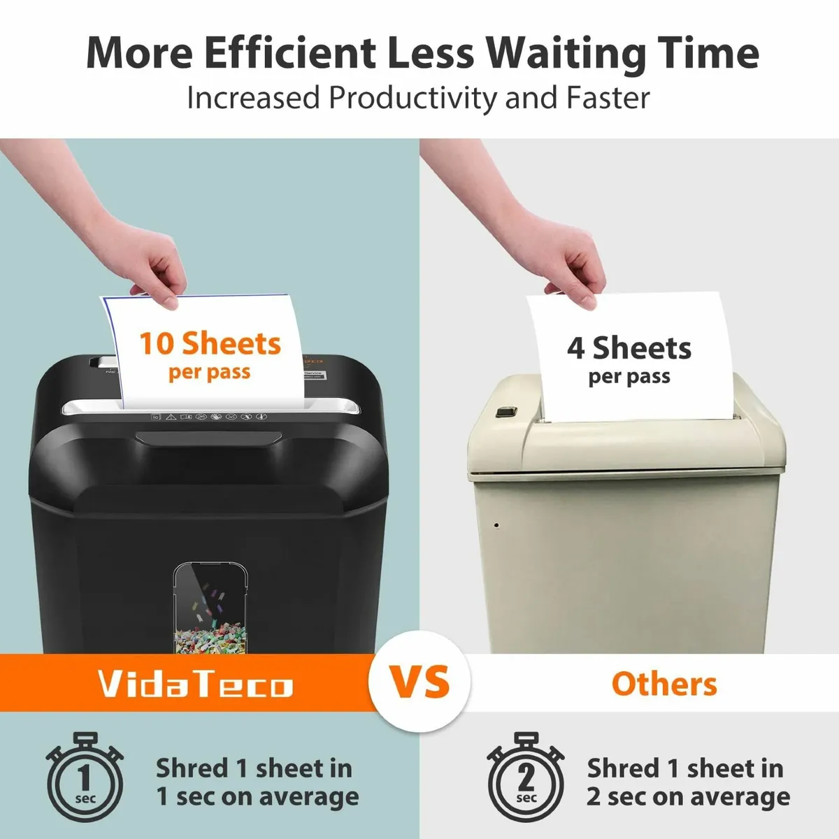 10-Sheet Home Shredder Cross-Cut Paper Shreds - Image 4