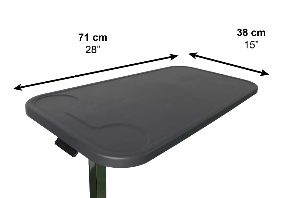Over Bed Table with Wheels (Sturdy Steel Frame) - Image 3