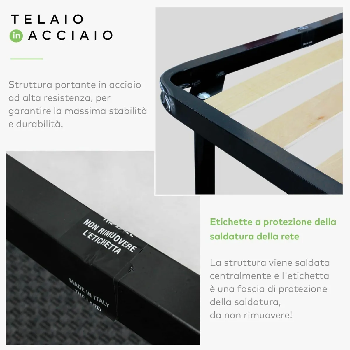 EVERGREENWEB - Single Bed Base 90x180 cm with - Image 4