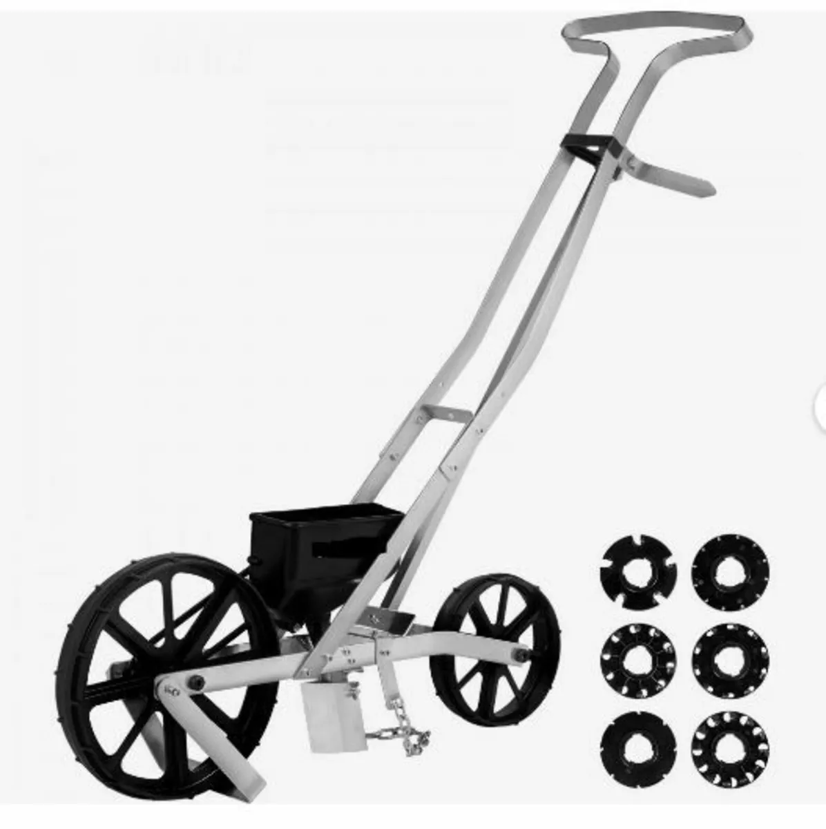 Garden Seeder, Metal Precision Garden Push Seeder - Image 1
