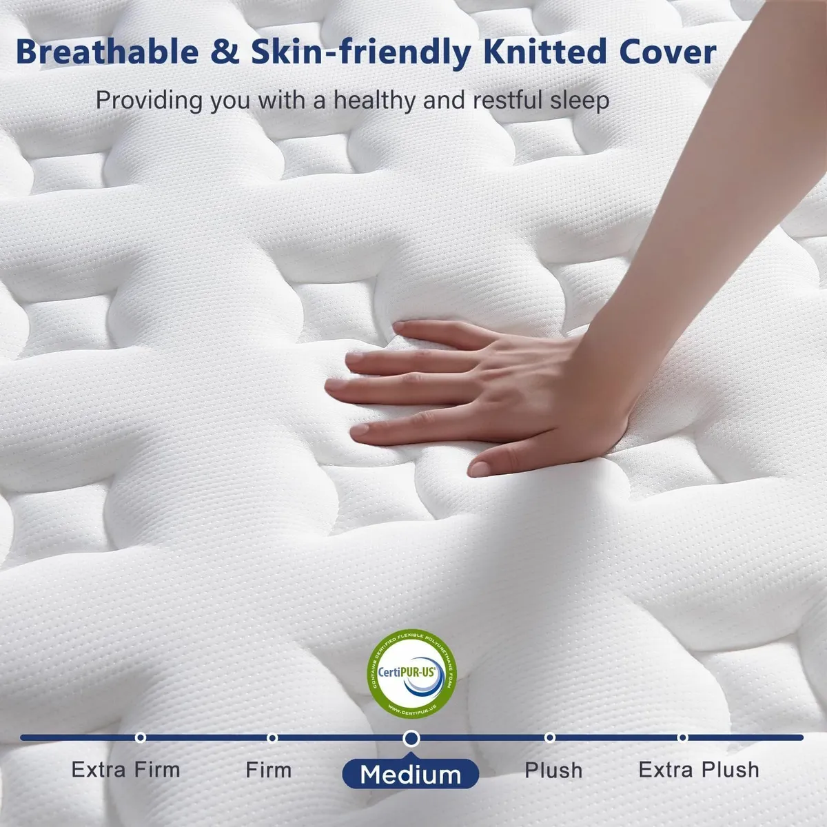 4FT6 Double Mattresses 10.6 Inch Gel Memory Foam - Image 3
