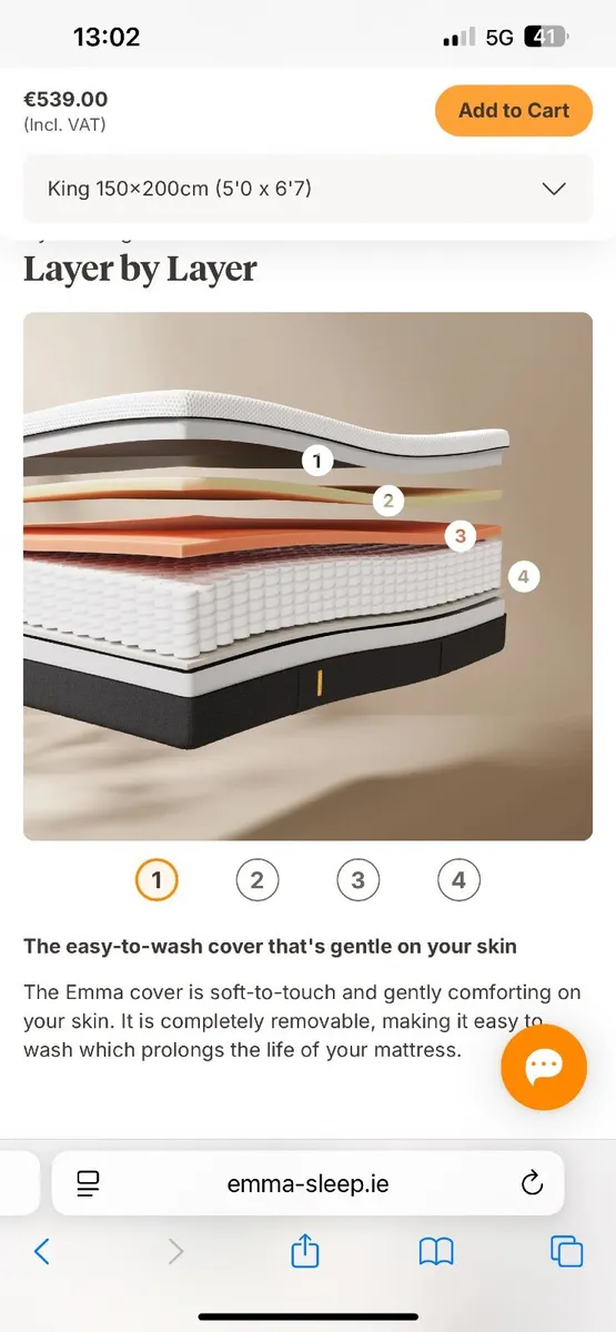 Emma king size mattress - Image 2
