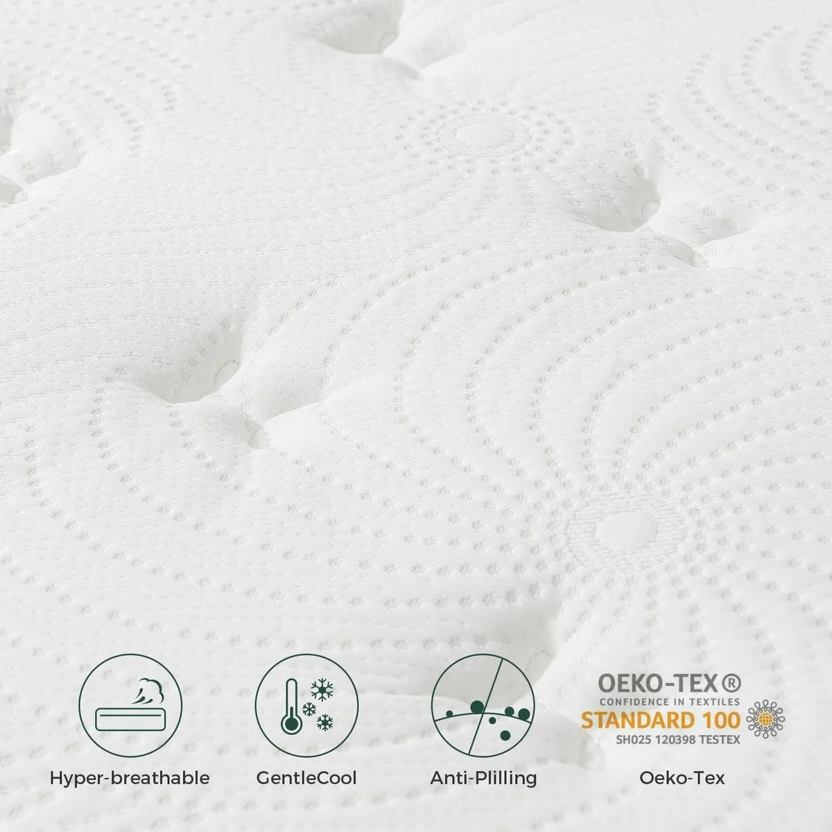 Double Mattresses 4FT6 10.6 Inch Hybrid Mattress - Image 3