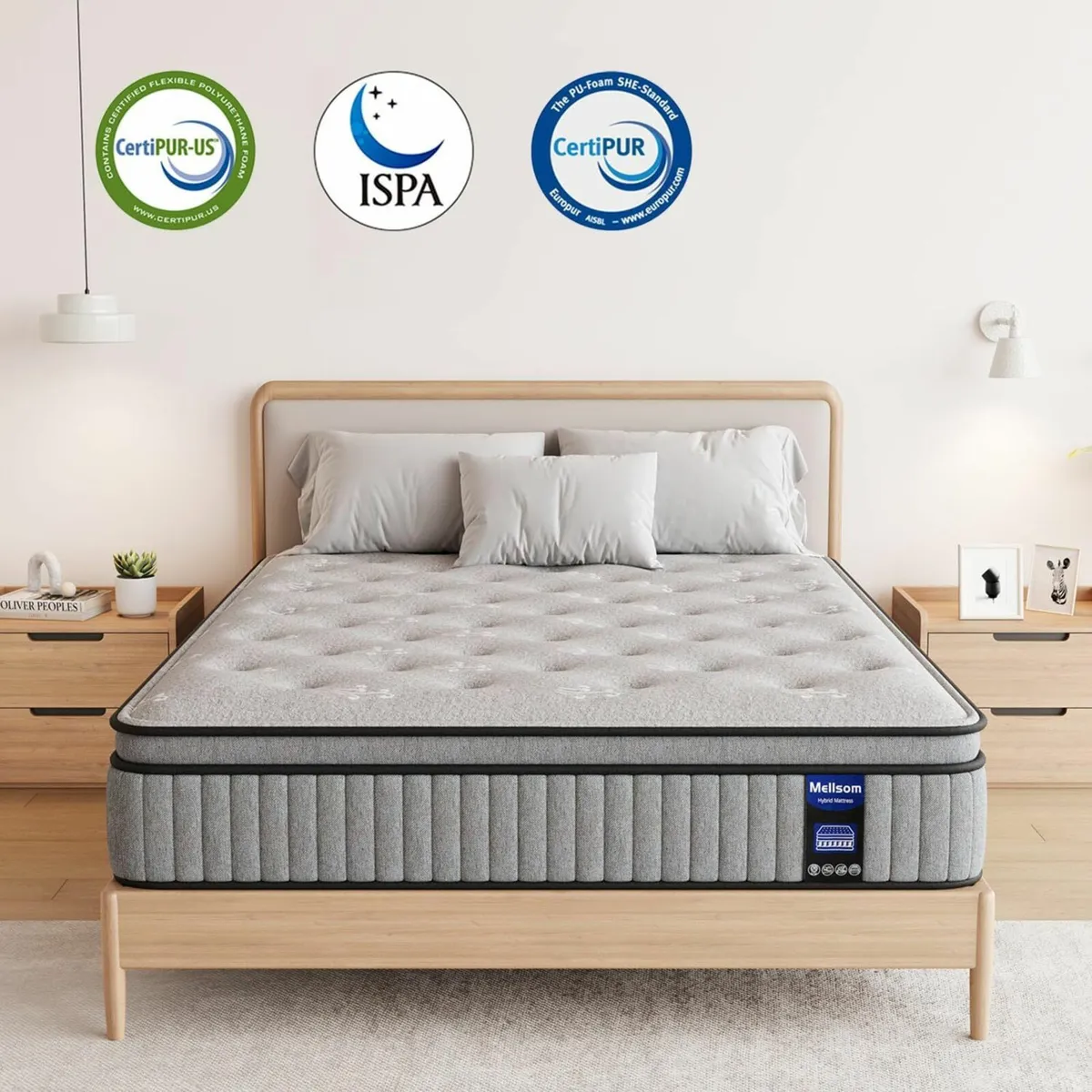 Double Mattress 4FT6 Gel Memory Foam 7 Zone - Image 2