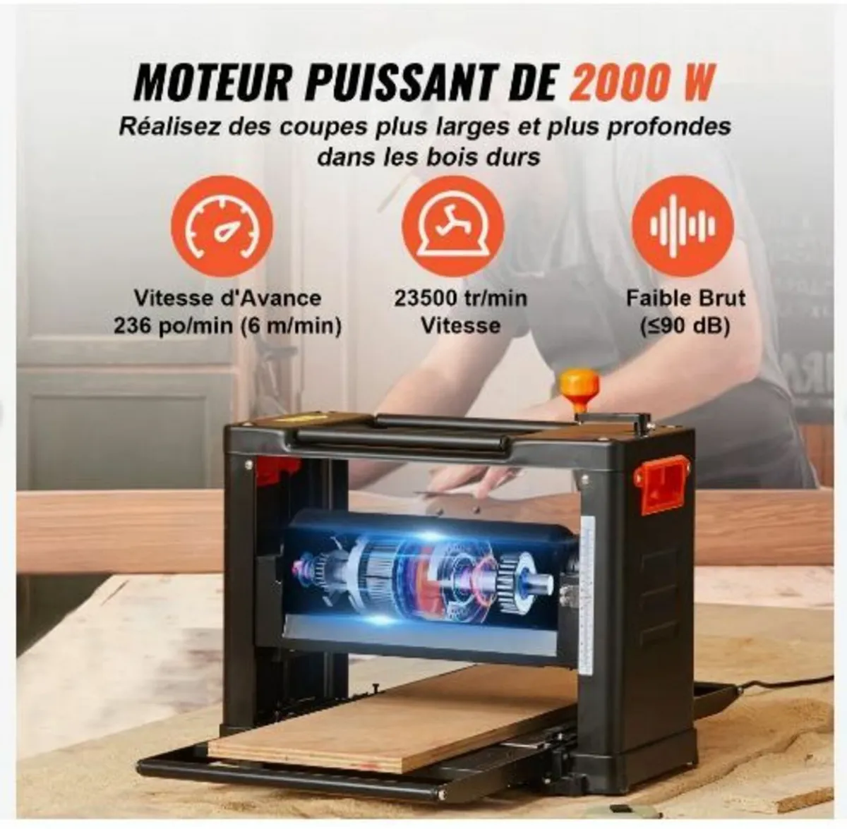 Thickness Planer, Two Speed, 33 cm - Image 4