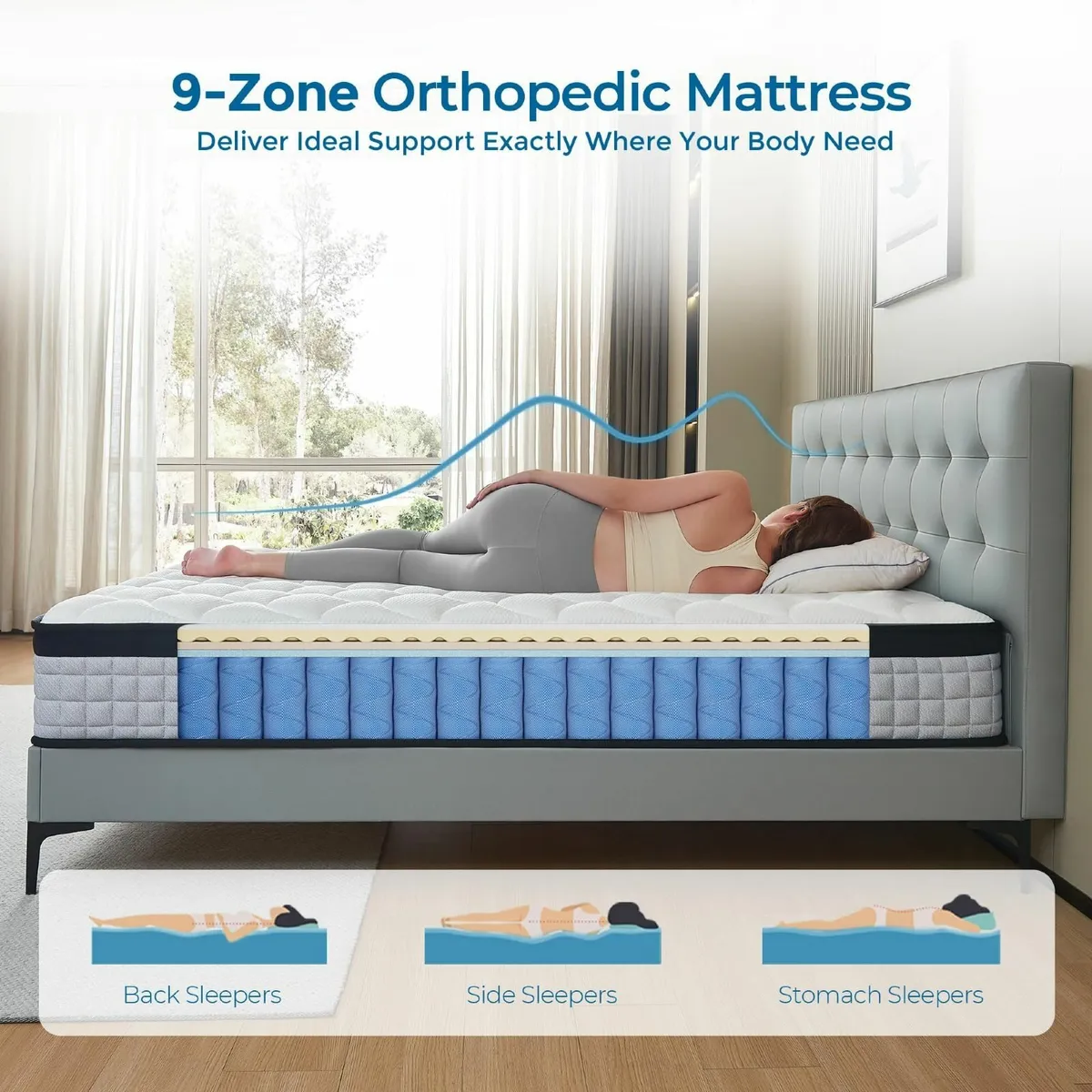 Small Double Mattress 4FT 9.85 Inch Gel Memory - Image 3