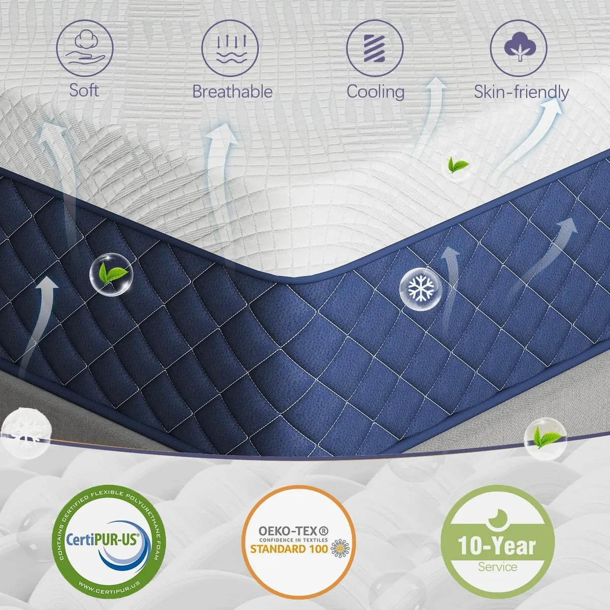 Double Mattress 30cm 12 Inch Innerspring Hybrid - Image 2