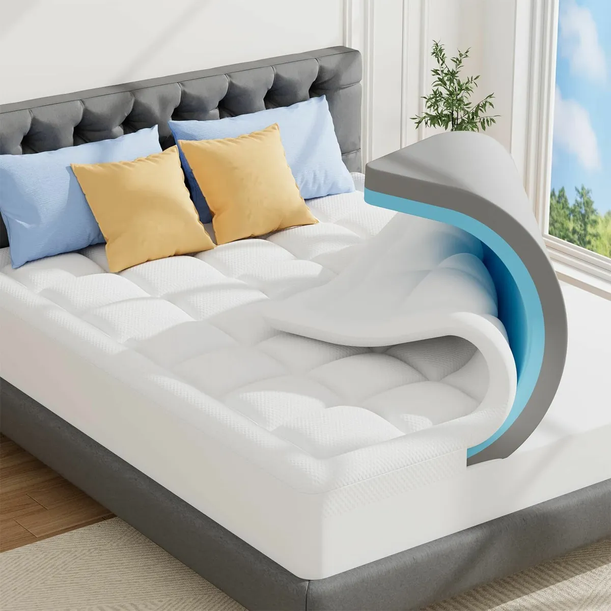 4 Inch Dual-layer Memory Foam Mattress Topper - Image 1