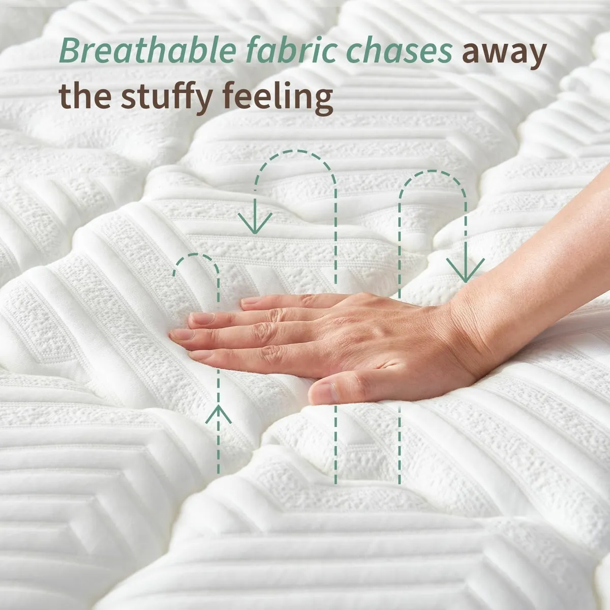 4ft6 Double Mattresses Memory Foam Pocket Sprung - Image 3