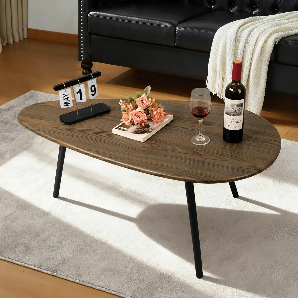 Large Oval Coffee Table Mid Century Modern for - Image 1