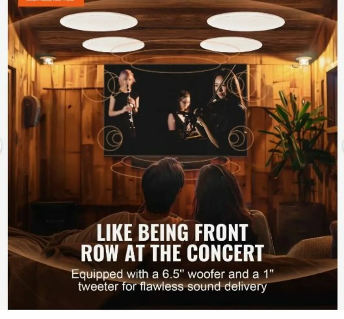 4 PCs 6.5"/16.5 cm Bluetooth Ceiling Speakers - Image 2