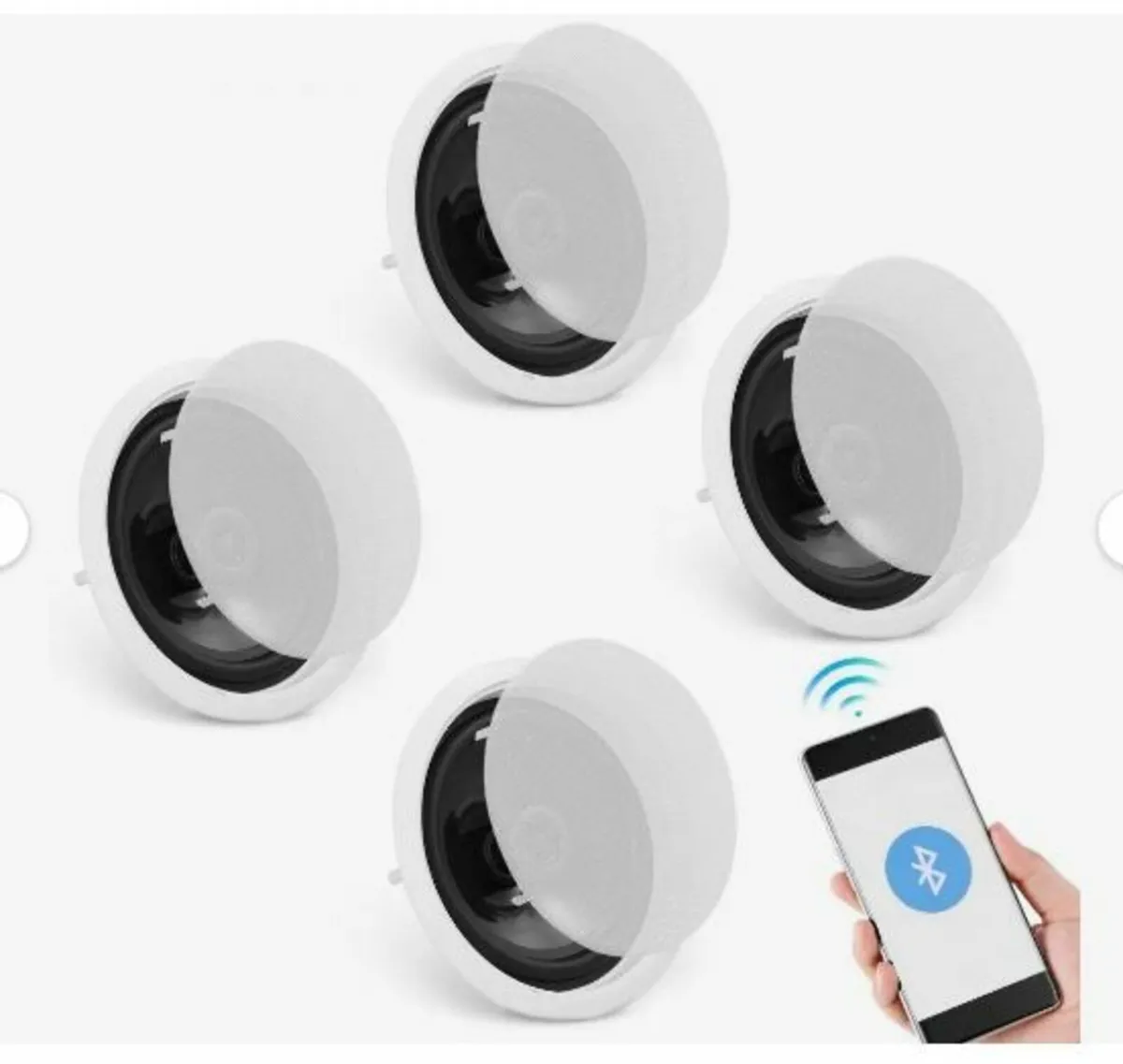 4 PCs 6.5"/16.5 cm Bluetooth Ceiling Speakers - Image 1