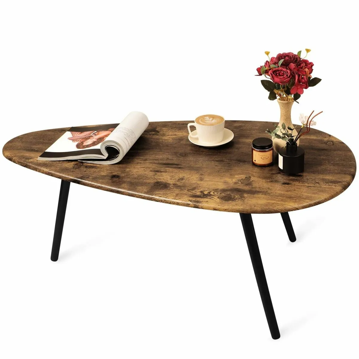Modern Coffee Table for Living Room Small Mid - Image 3