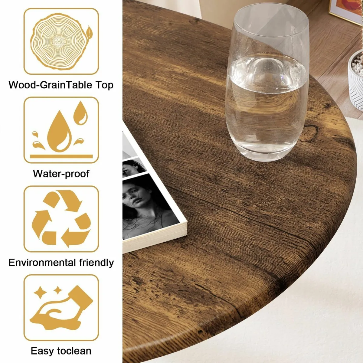 Modern Coffee Table for Living Room Small Mid - Image 4