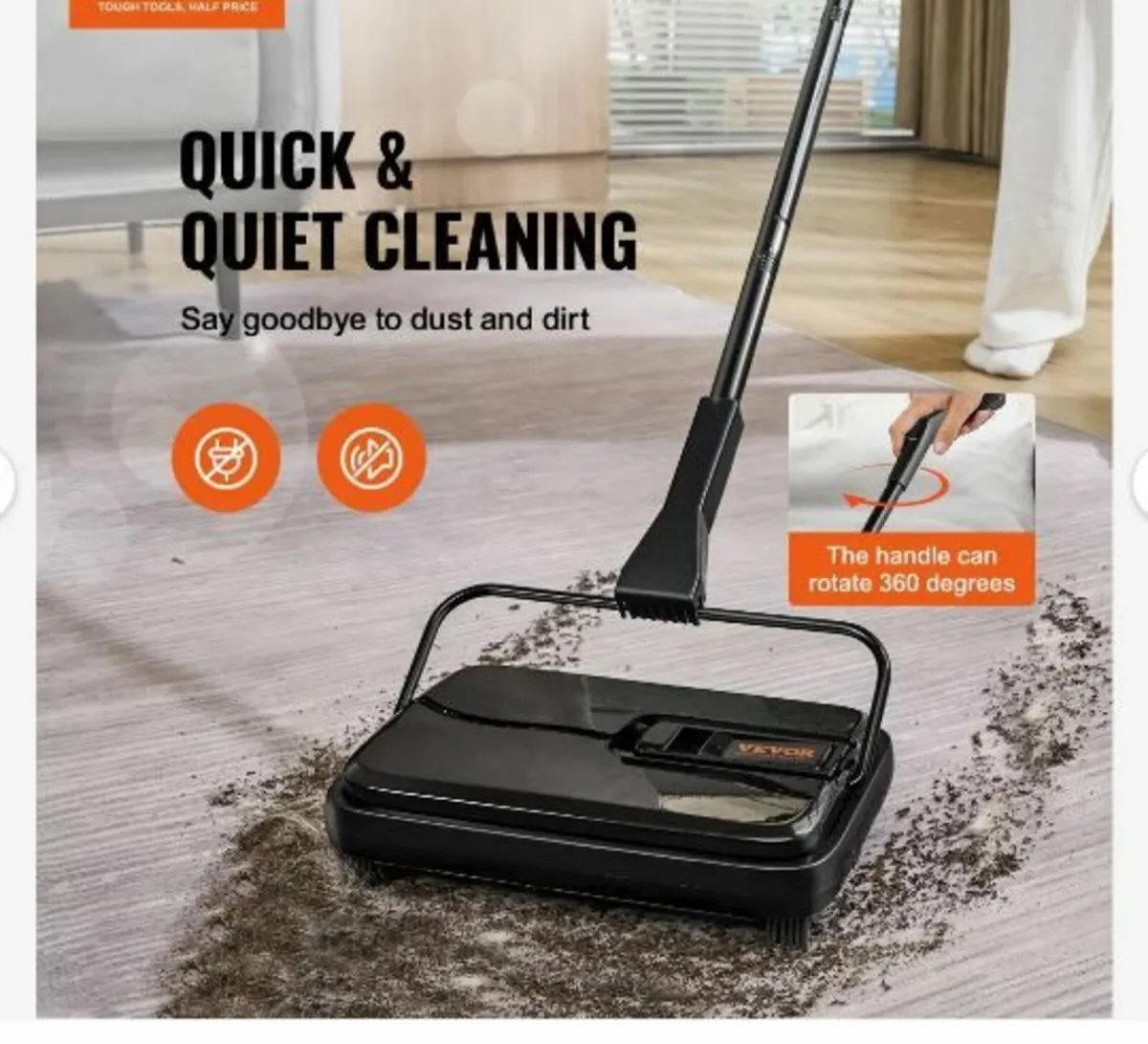Carpet Sweeper, 20 cm Sweeping Paths - Image 2