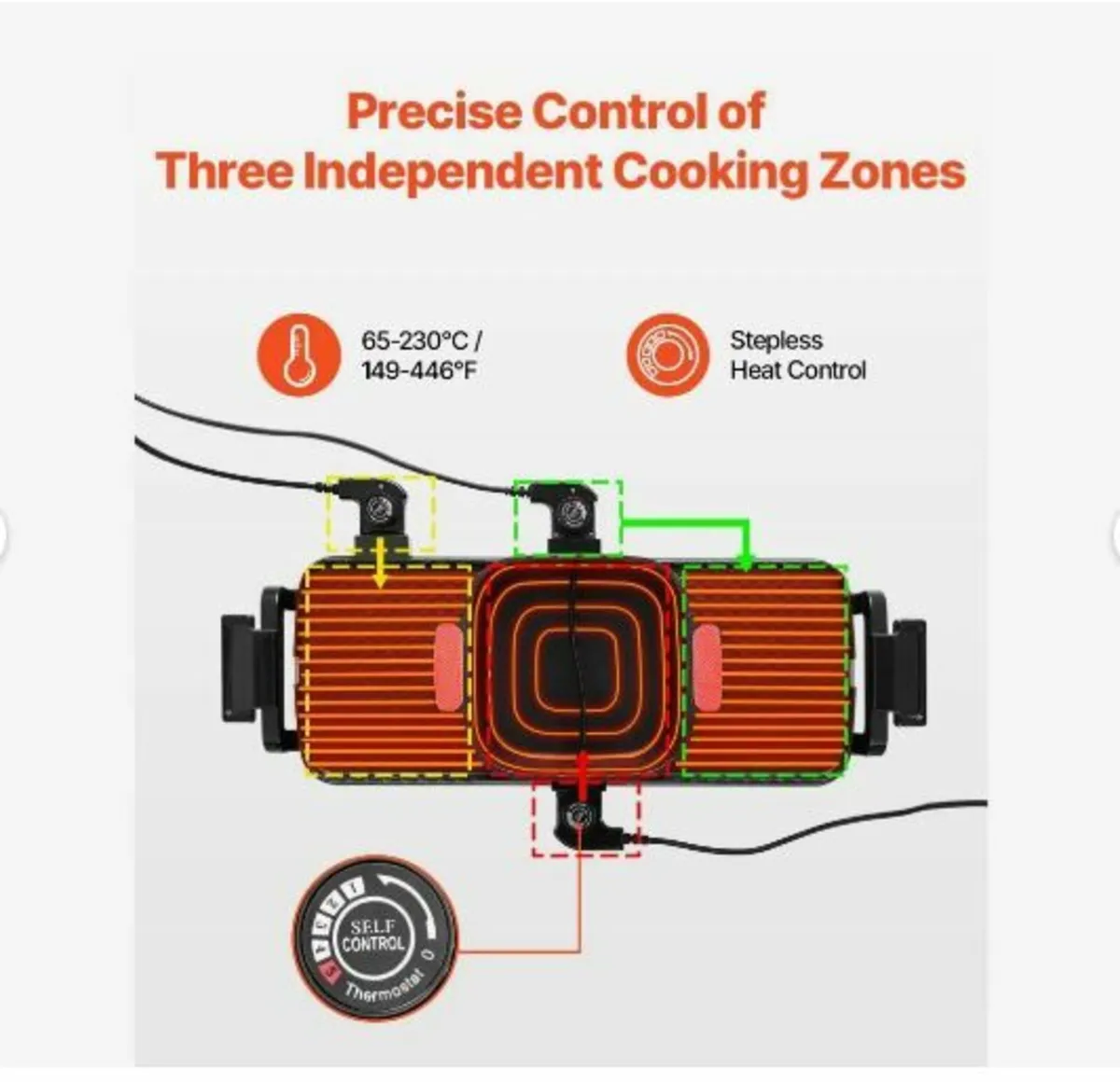 Hot Pot with Grill, 2300W 2-in-1 Electric - Image 2