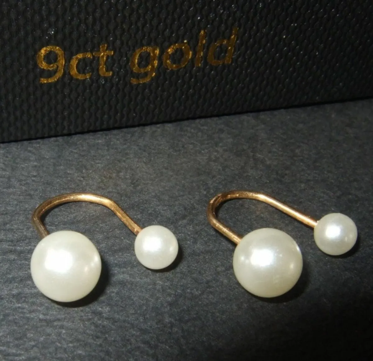 Vintage Gold & Pearl Earrings - Image 4