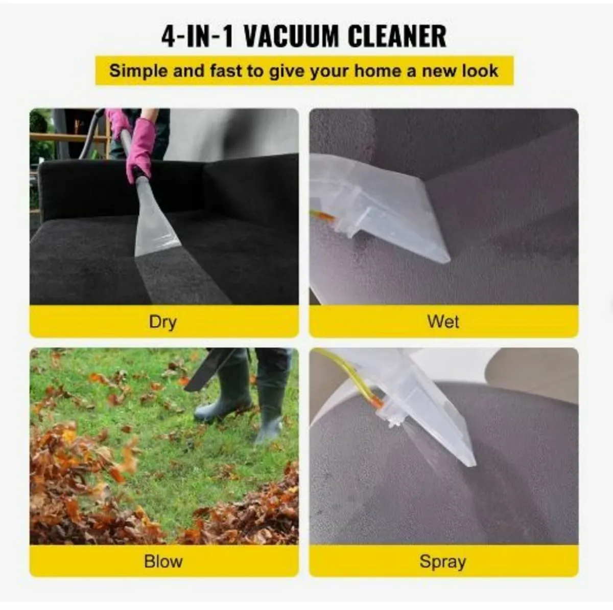 Wet Dry Vacuum Cleaner, 20.1 L 2 Peak HP - Image 3