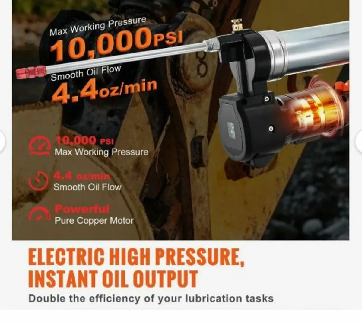 Cordless Grease Gun, 20-Volt, 10,000 PSI - Image 2