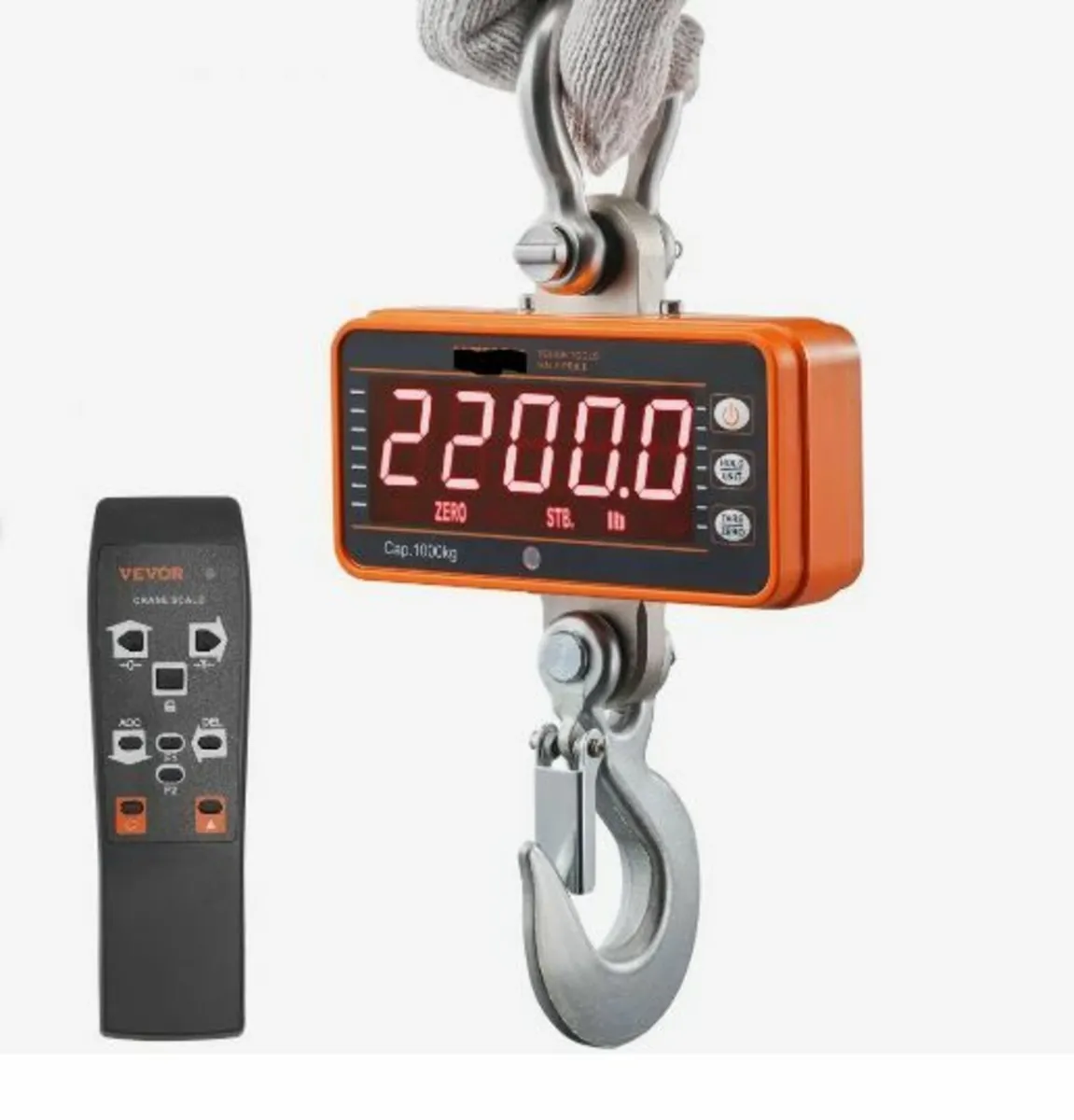 Digital Crane Scale, 2200 lbs/1000 kg - Image 1
