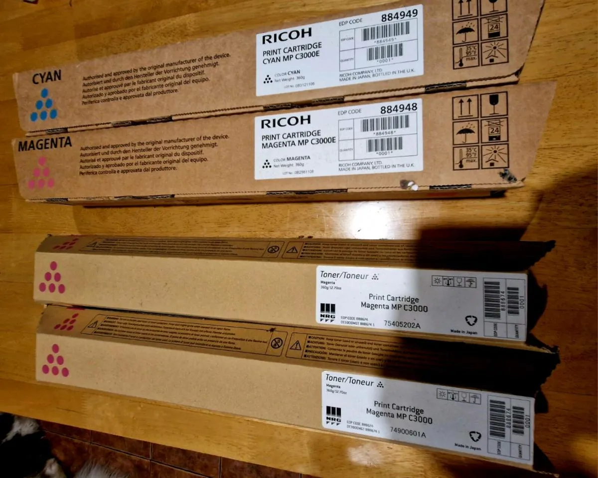 6 Ricoh Print Cartridges - Image 1