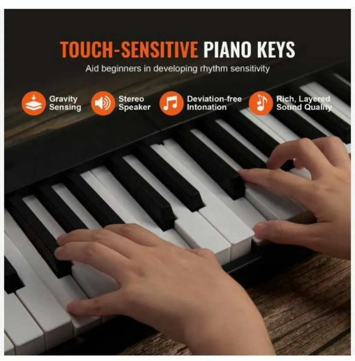 88 Key Folding Keyboard Piano, Bluetooth - Image 3