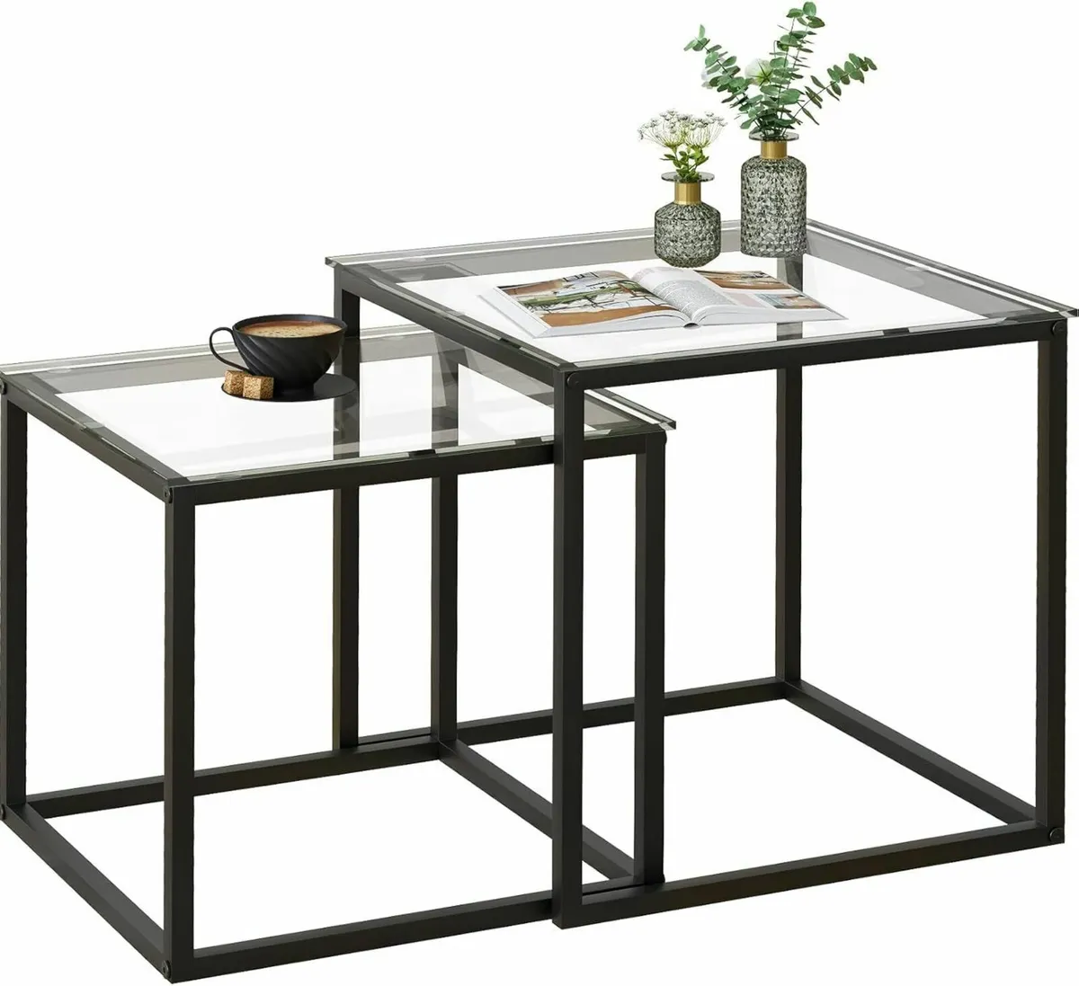 Nesting Tables Set of 2 End Table Coffee Side - Image 1
