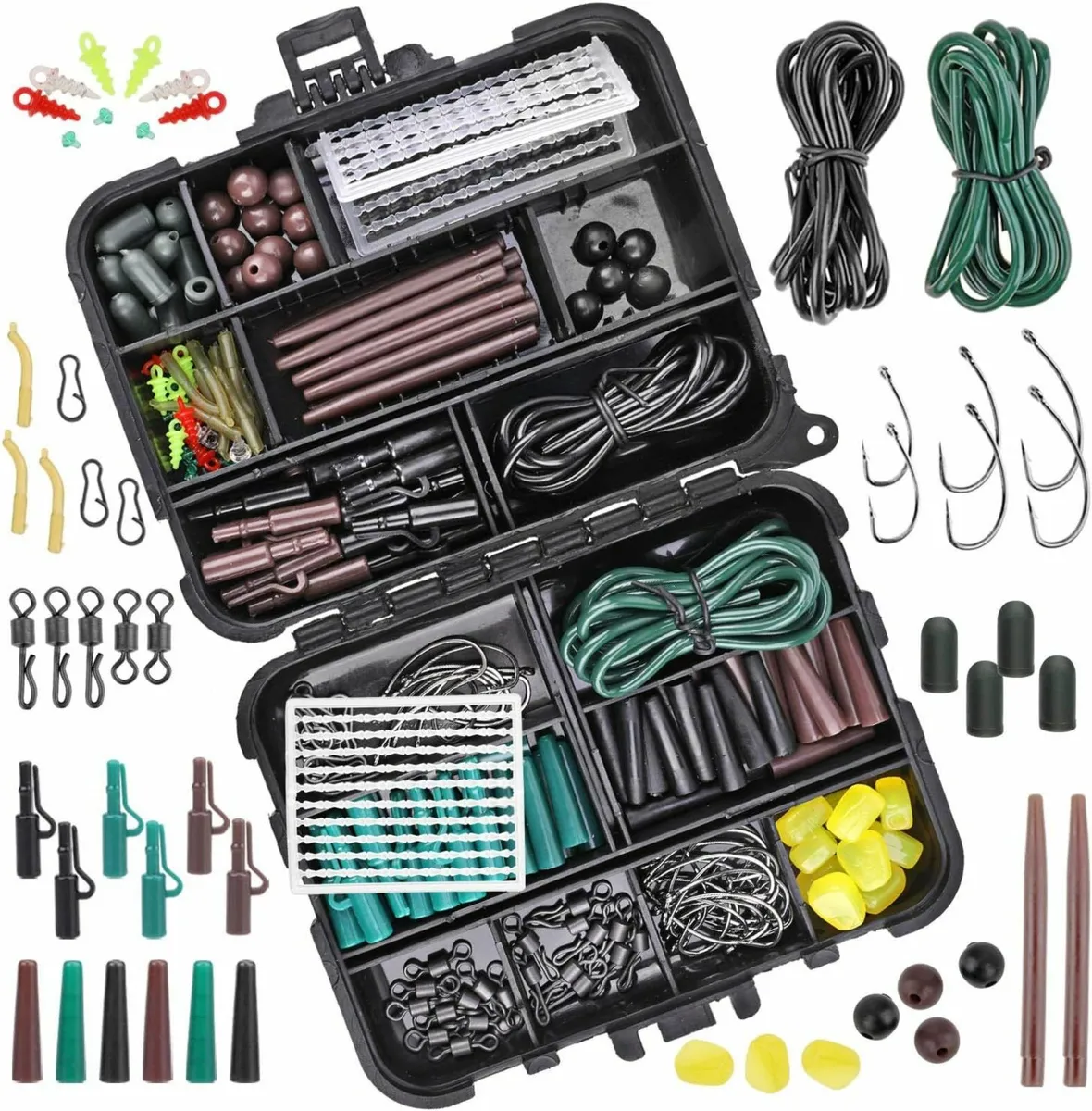 282Pcs Carp Fishing Tackle in Box, Fishing Accesso