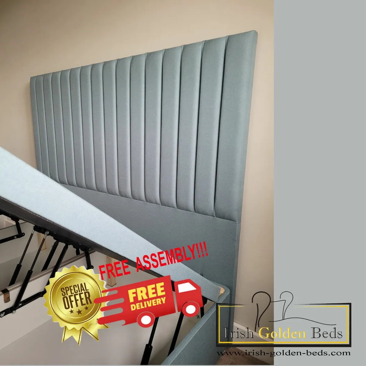 bed frame and headboard, free delivery - Image 1