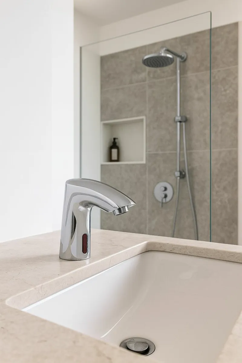 Chrome Infrared Sensor Mono Basin Tap | Touchless - Image 4