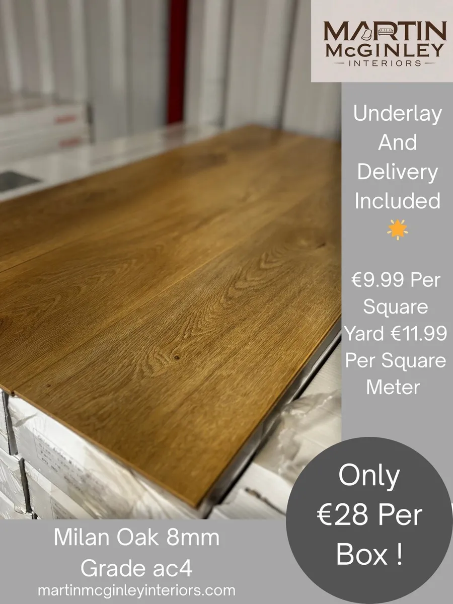 New 8mm Laminated Flooring Free Delivery - Image 3