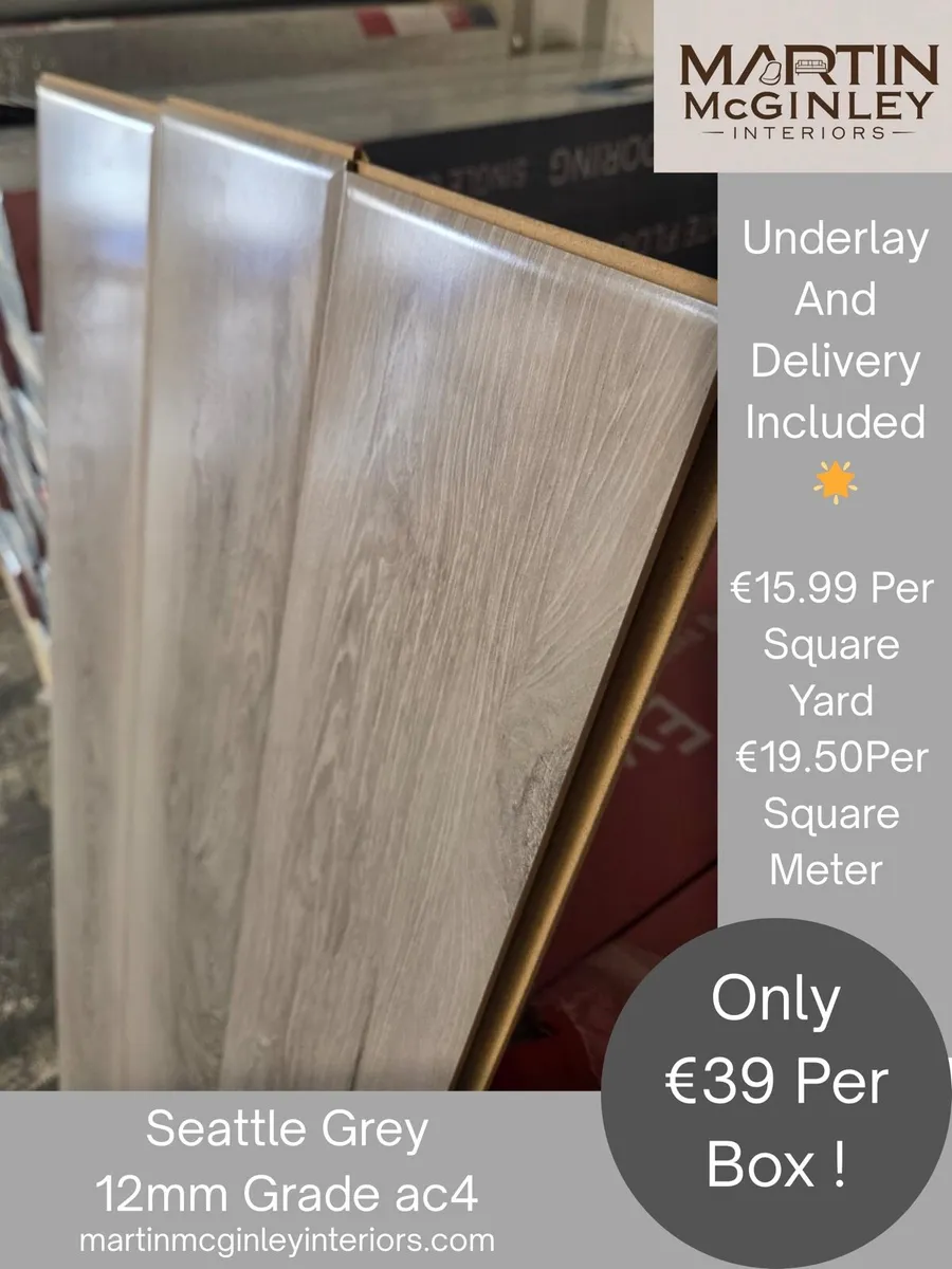 New 12mm Laminated Flooring Free Delivery - Image 2