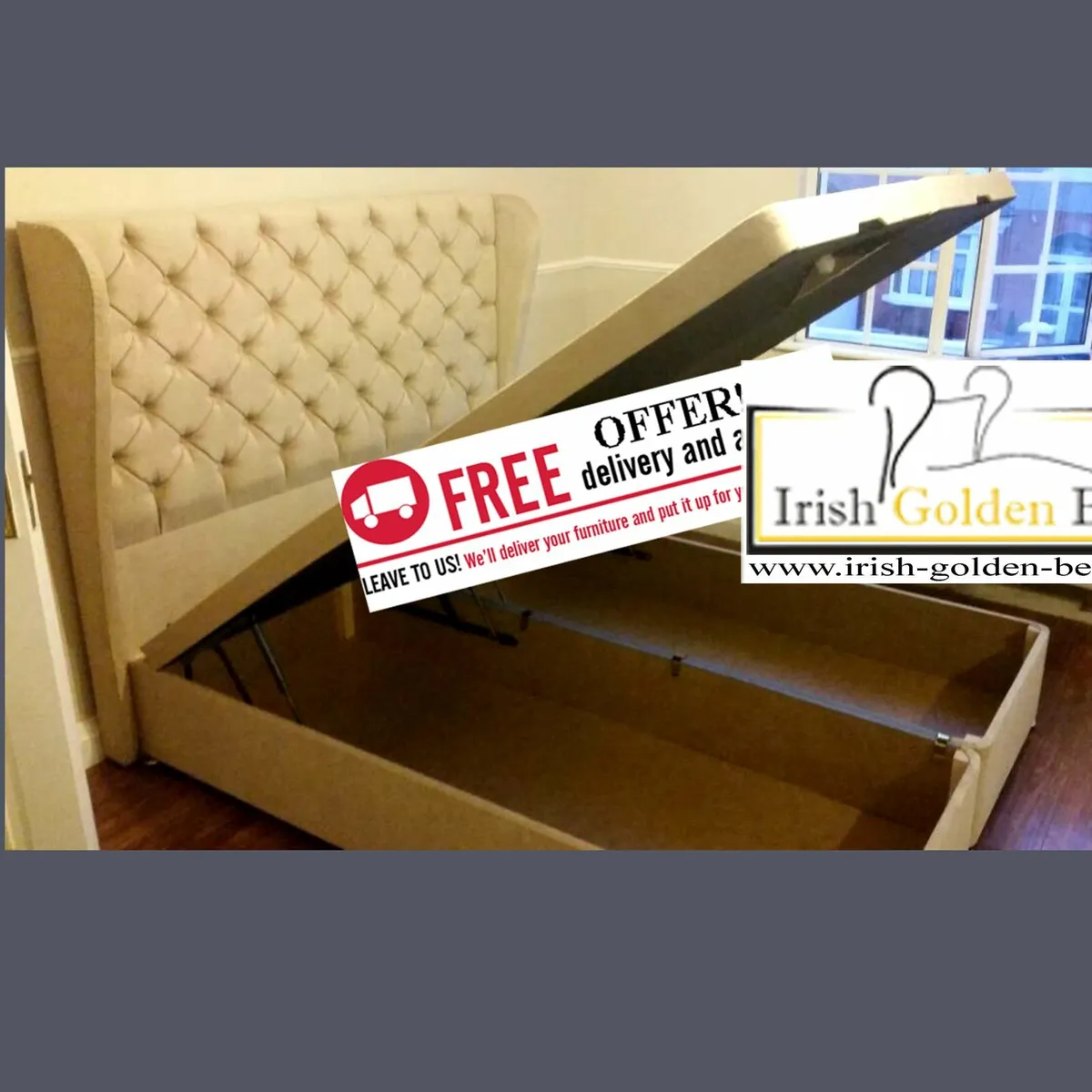 bed frame and headboard, free delivery - Image 1
