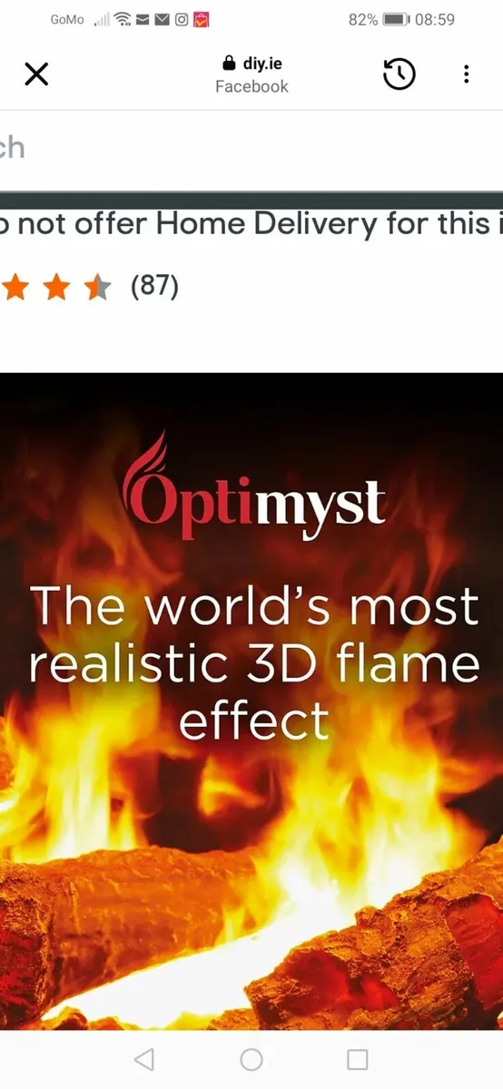 Dimplex optimyst electric fire insert - Image 1