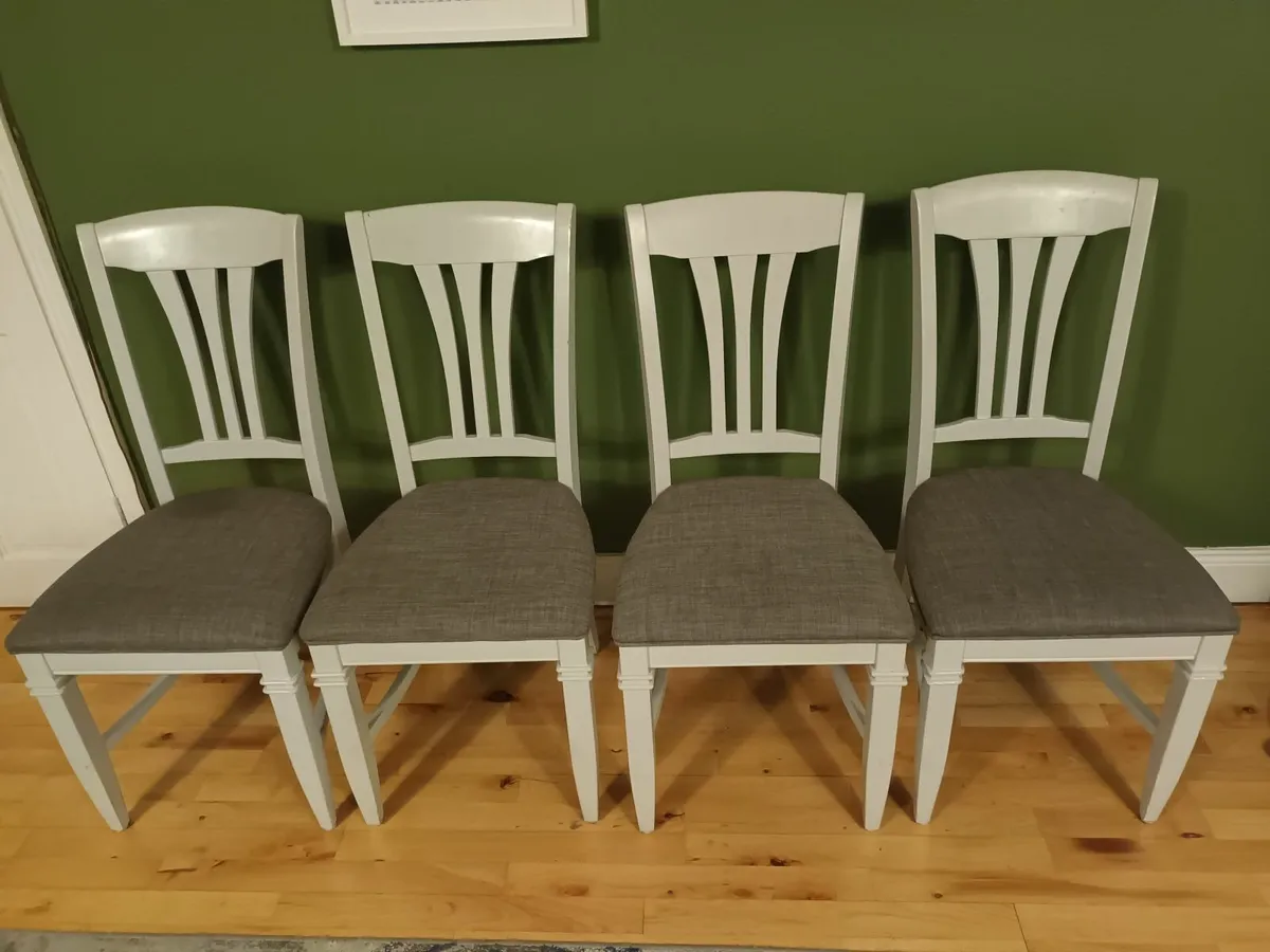 Four High Quality Wooden Kitchen Chairs - Image 1