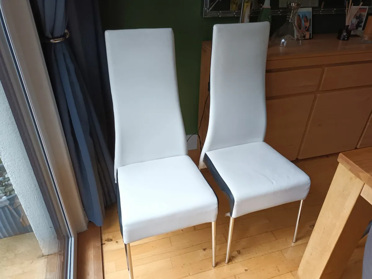 Four High Quality Wooden Kitchen Chairs - Image 2